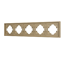 Рамка пластиковая на 5 постов Arlight FRM-TENDO-SFPL-5-GD 054658