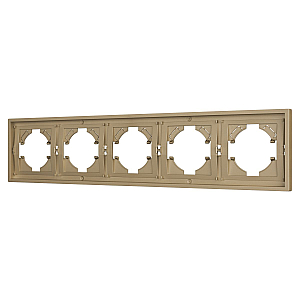Рамка пластиковая на 5 постов Arlight FRM-TENDO-SFPL-5-GD 054658