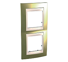 Рамка 2-постовая вертикальная Schneider Electric Unica Хамелеон MGU66.004V.504