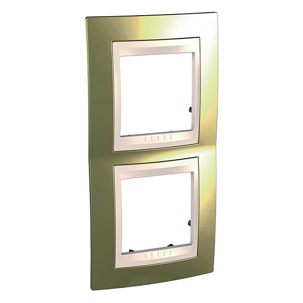 Рамка 2-постовая вертикальная Schneider Electric Unica Хамелеон MGU66.004V.504