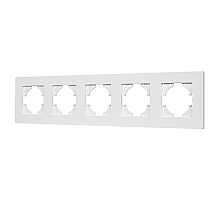 Рамка на 5 постов пластиковая Arlight FRM-PERIO-PL-5-WH 049762