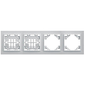 Рамка 4-постовая Feron Stekker Эрна белая PPFR00900401 39057