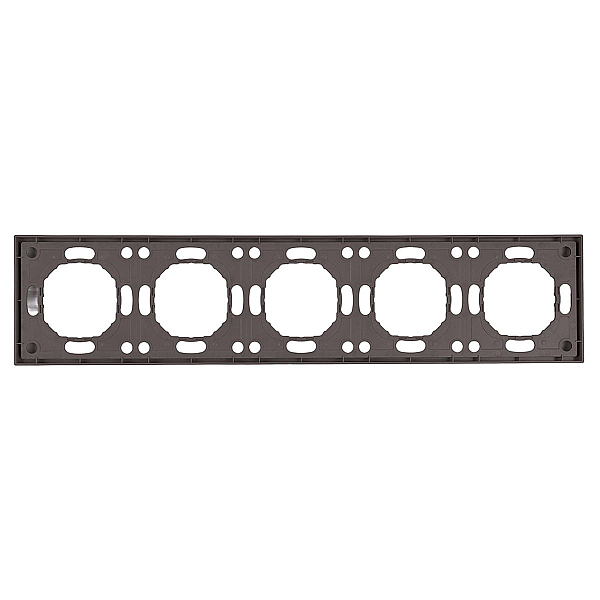 Рамка Stekker, PFR00-5005-09 5-местная Эмили, антрацит, soft touch 49940
