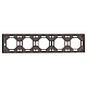 Рамка Stekker, PFR00-5005-09 5-местная Эмили, антрацит, soft touch 49940
