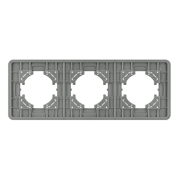 Рамка на 3 поста стеклянная Arlight FRM-OMALI-GS-3-GR 049698