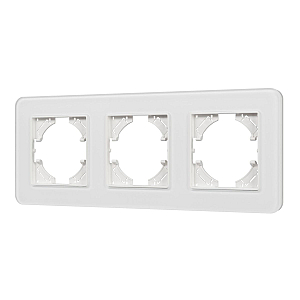 Рамка на 3 поста стеклянная Arlight FRM-OMALI-SFGS-3-WH 049712