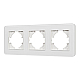 Рамка на 3 поста стеклянная Arlight FRM-OMALI-SFGS-3-WH 049712
