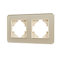 Рамка на 2 поста стеклянная Arlight FRM-OMALI-SFGS-2-GD 049711