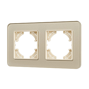Рамка на 2 поста стеклянная Arlight FRM-OMALI-SFGS-2-GD 049711