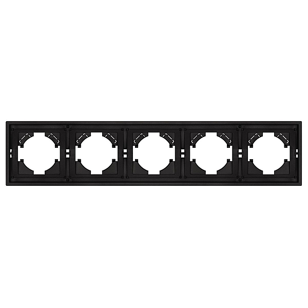 Рамка пластиковая на 5 постов Arlight FRM-TENDO-SFPL-5-BK 054657