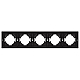 Рамка пластиковая на 5 постов Arlight FRM-TENDO-SFPL-5-BK 054657
