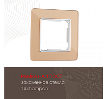 Рамка одноместная Arte Milano 503.14-1.shampan