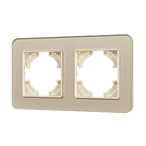 Рамка на 2 поста стеклянная Arlight FRM-OMALI-GS-2-GD 049695