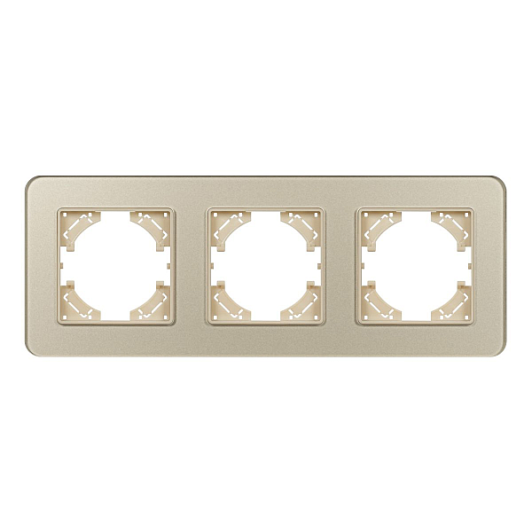 Рамка на 3 поста стеклянная Arlight FRM-OMALI-SFGS-3-GD 049715