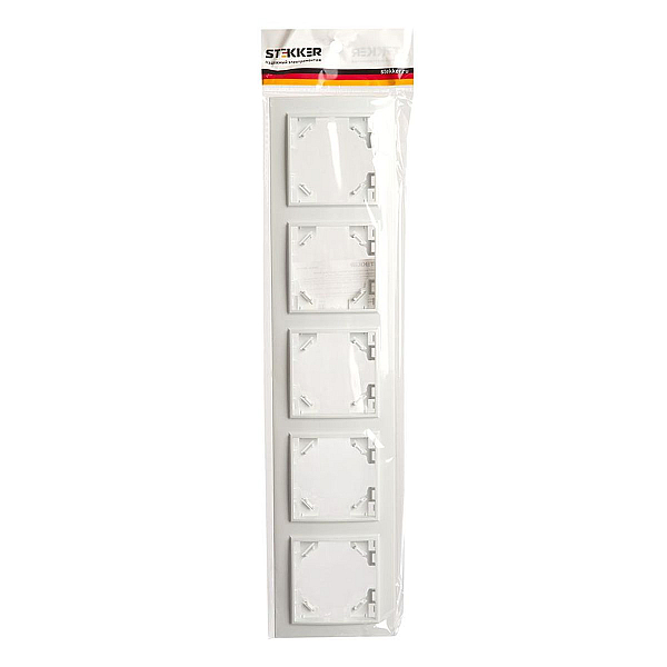 Рамка 5-постовая Stekker Эрна белый PFR00-9005-01 39620
