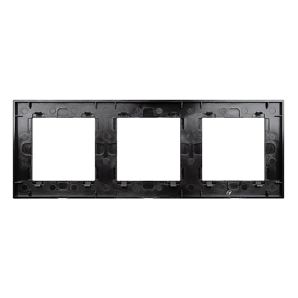 Рамка трехместная Arlight FRM-GLARE-GS-3-BK 043800