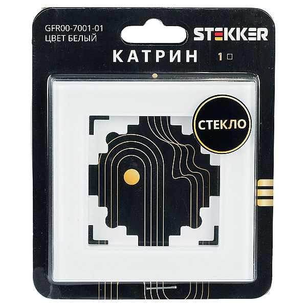Рамка 1-постовая Stekker Катрин белый GFR00-7001-01 39517