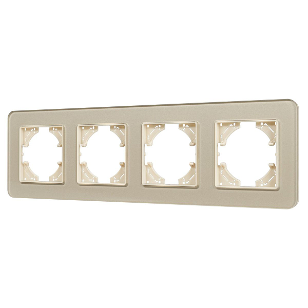 Рамка на 4 поста стеклянная Arlight FRM-OMALI-SFGS-4-GD 049719