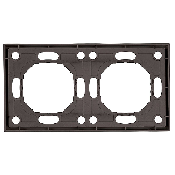 Рамка Stekker, PFR00-5002-09 2-местная Эмили, антрацит, soft touch 49937