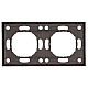 Рамка Stekker, PFR00-5002-09 2-местная Эмили, антрацит, soft touch 49937