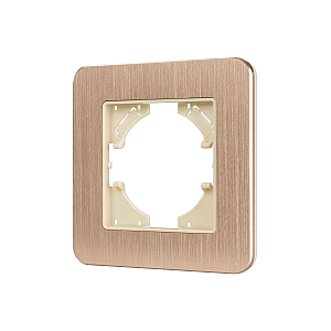 Рамка алюминиевая на 1 пост Arlight FRM-AKIRY-AL-1-GD 049683