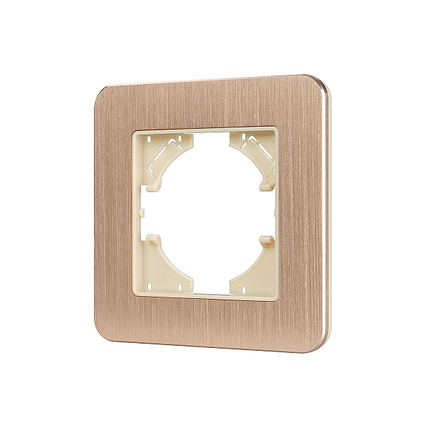 Рамка алюминиевая на 1 пост Arlight FRM-AKIRY-AL-1-GD 049683