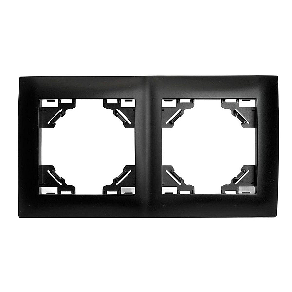 Рамка 2-постовая Stekker Эрна Элегант черный PFR00-9012-03 49662