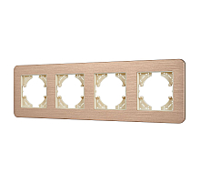 Рамка на 4 поста алюминиевая Arlight FRM-AKIRY-AL-4-GD 049733