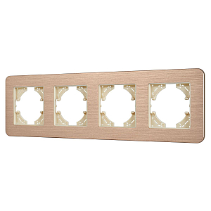 Рамка на 4 поста алюминиевая Arlight FRM-AKIRY-AL-4-GD 049733