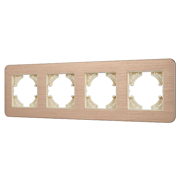 Рамка на 4 поста алюминиевая Arlight FRM-AKIRY-AL-4-GD 049733