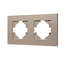 Рамка на 2 поста пластиковая Arlight FRM-PERIO-PL-2-GD 049753