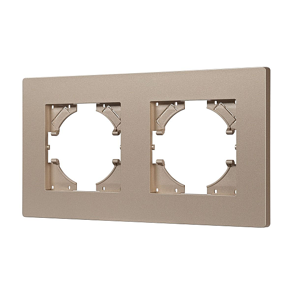 Рамка на 2 поста пластиковая Arlight FRM-PERIO-PL-2-GD 049753