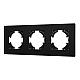 Рамка на 3 поста пластиковая Arlight FRM-PERIO-PL-3-BK 049755