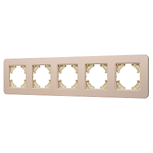 Рамка на 5 постов алюминиевая Arlight FRM-AKIRY-SFAL-5-GD 049748