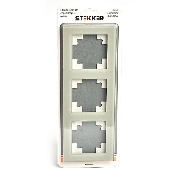 Рамка 3-постовая Stekker Катрин дымчатый GFR00-7003-07 49035