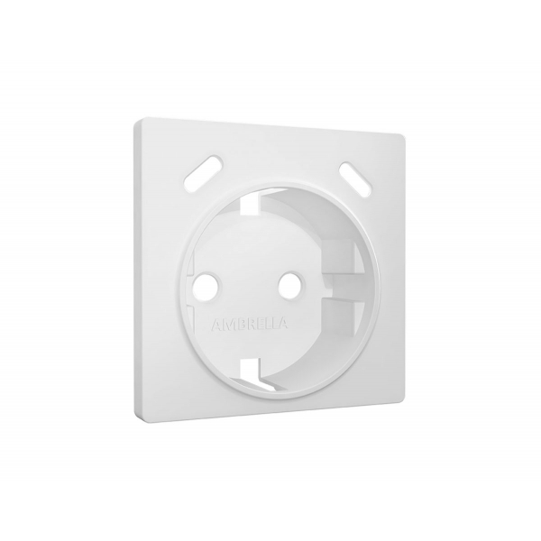 Лицевая панель Alfa (Белый матовый) для электрической розетки с/з со шторками 2USB C+C Quant Ambrella Volt AP1305
