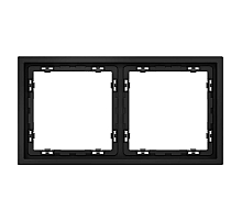 Рамка на 2 поста Voltum S70 VLS100208 (черный матовый)