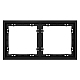 Рамка пластиковая Voltum S70 на 2 поста, (черный матовый) VLS100208