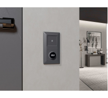 Лицевая панель Alfa (Антрацит серый) для терморегулятора теплого пола с цифровым дисплеем Quant Ambrella Volt AP6558