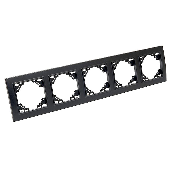 Рамка 5-постовая Stekker Эрна черный PFR00-9005-03 39622