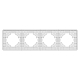 Рамка на 4 поста стеклянная Arlight FRM-OMALI-GS-4-WH 049700