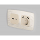 Лицевая панель для розетки 2USB A+C Ambrella Volt Omega OP3310