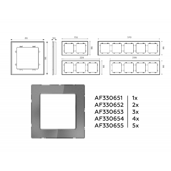 Рамка двухместная Ambrella Volt Platos AF330652 Рамка двухместная Ambrella Volt Platos AF330652