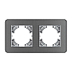 Рамка на 2 поста стеклянная Arlight FRM-OMALI-GS-2-GR 049694