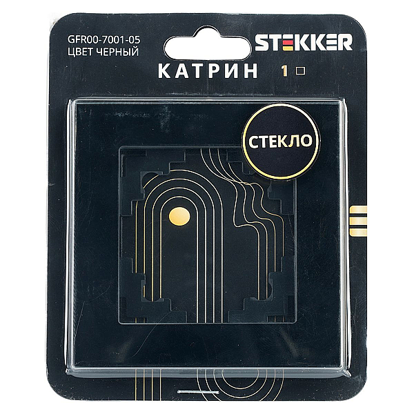 Рамка 1-постовая Stekker Катрин черный GFR00-7001-05 39518