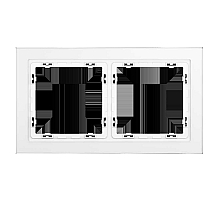 Рамка на 2 поста Voltum S70 VLS110202 (белый,матовый,стекло)