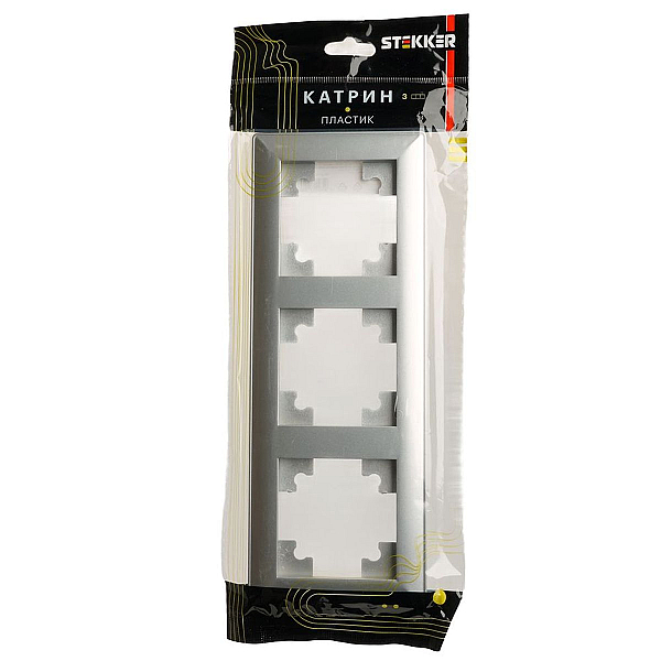 Рамка 3-постовая Stekker Катрин серебро PFR00-7003-03 39799