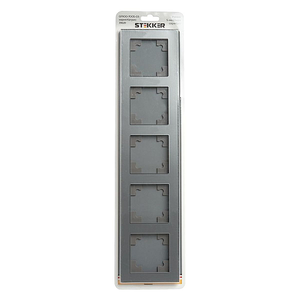 Рамка 5-постовая Stekker Катрин серебро GFR00-7005-03 39639