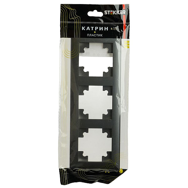 Рамка 3-постовая Stekker Катрин графит PFR00-7003-06 39809