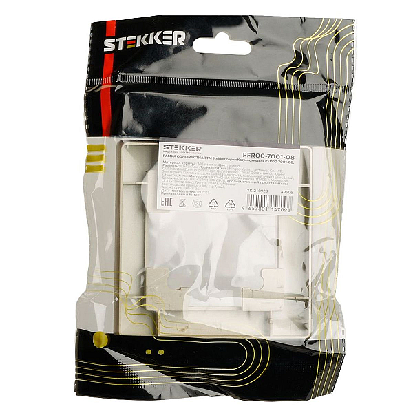 Рамка 1-постовая Stekker Катрин золото PFR00-7001-08 49606